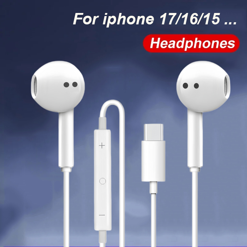 Wired Earphone Lightning - For Apple iPhone 15 14 13