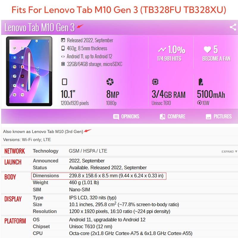 For Lenovo Tab M10 3rd Gen 10. - đánh giá và giá Lenovo Tablet With Accessories